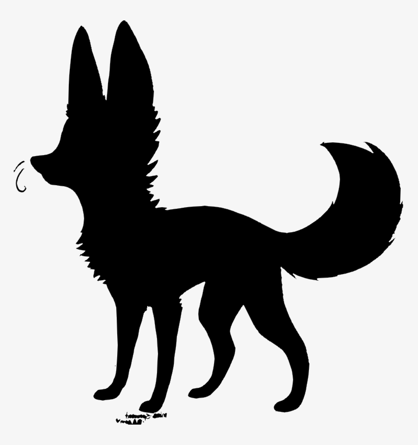 Fox Silhouette Png - Black Animal Jam Fox, transparent png #1273620