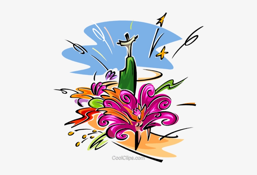 Color Explosion Royalty Free Vector Clip Art Illustration - Christ The Redeemer, transparent png #1273682