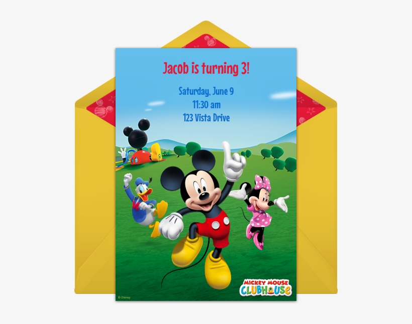 Mickey Mouse Clubhouse Online Invitation - Mickey Mouse Club House, transparent png #1274163