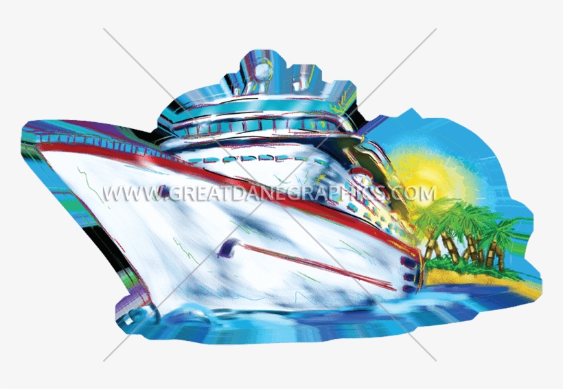 Ship Production Ready Artwork For T Shirt - Cruise Ship Clip Art, transparent png #1274456