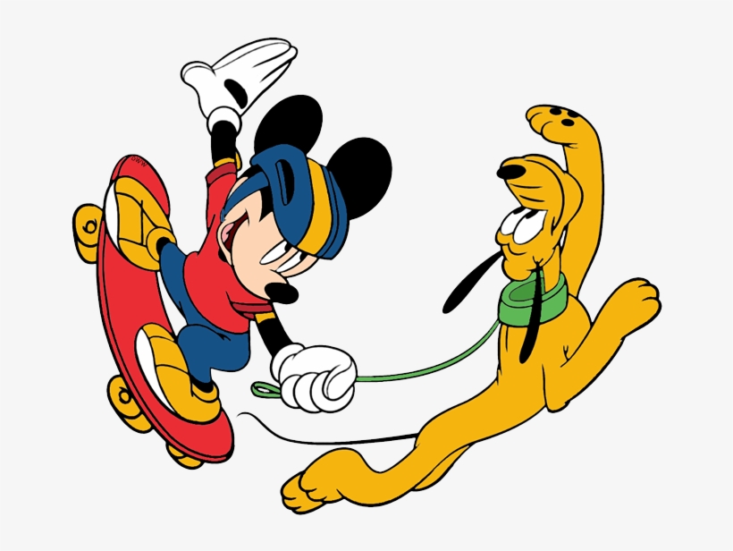 Skateboarding Clipart Mickey Mouse Clubhouse - Mickey Mouse, transparent png #1274552