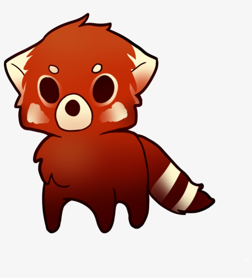 Drawn Red Panda Small - Red Panda Drawing Cute, transparent png #1275382