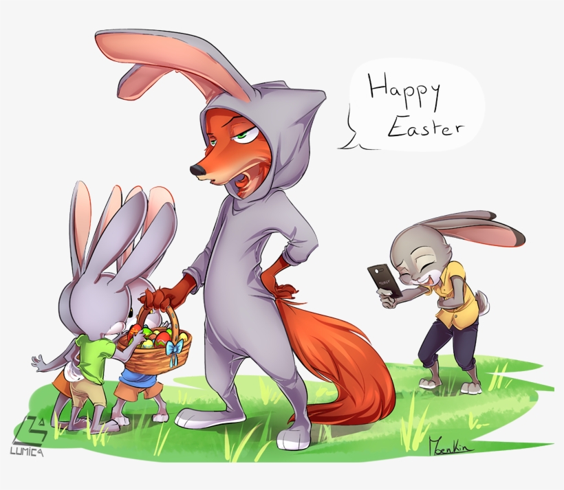 Appy Easter Lumica Nick Wilde Lt - Nick And Judy Cute, transparent png #1275384