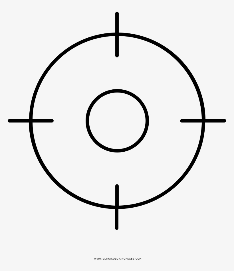 Crosshair Coloring Page - Shopping, transparent png #1275439