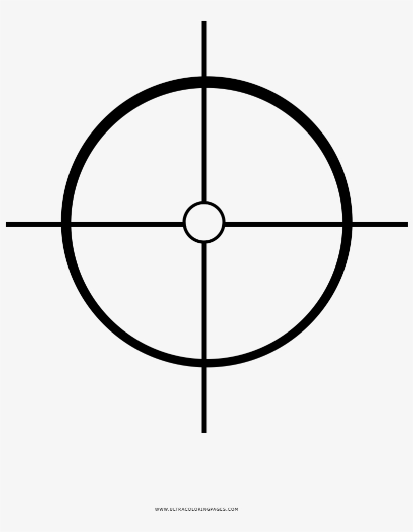 Crosshair Coloring Page - Green Crosshair Png, transparent png #1275640