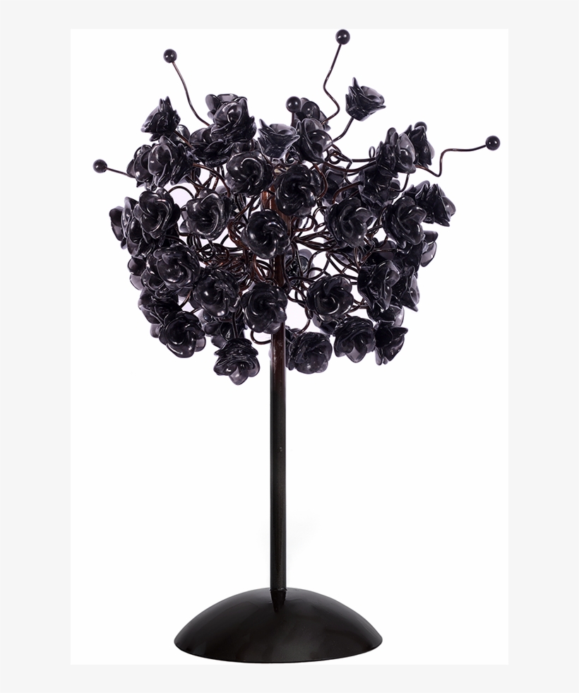 Black Rose Table Lamp - Black Rosettes Pendant Hanging Light, transparent png #1276190