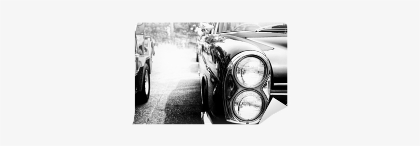 Black And White Photo Of Classic Car- Vintage Film - Photography, transparent png #1276229