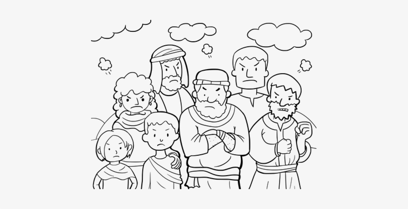 Picture Free Angry Face At Getdrawings - Israelites In The Wilderness Coloring Pages, transparent png #1276258