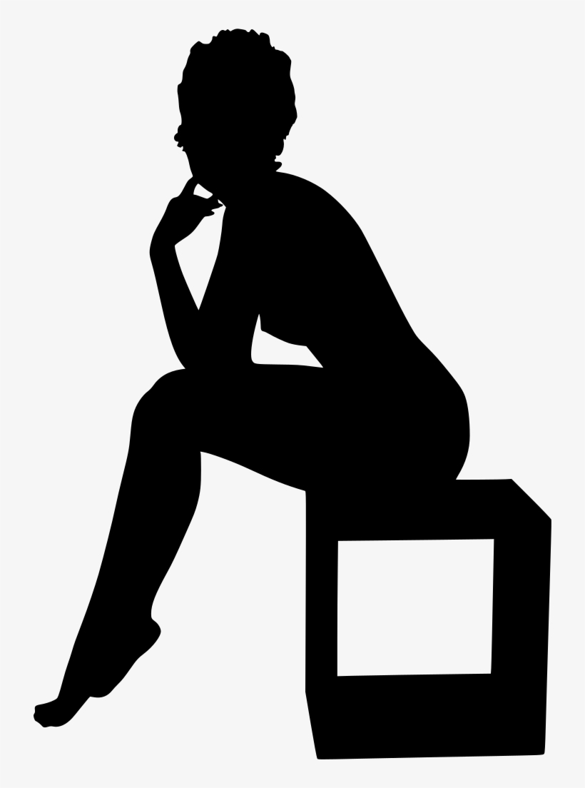 Download Png - Silueta De Mujer Sentada, transparent png #1276354