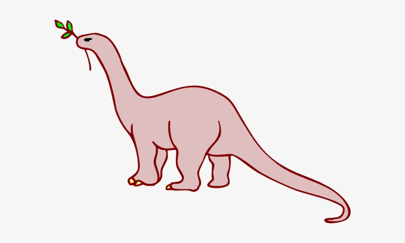 Dinosaur Clipart Leaves - Long Neck Dinosaur Drawings, transparent png #1276525