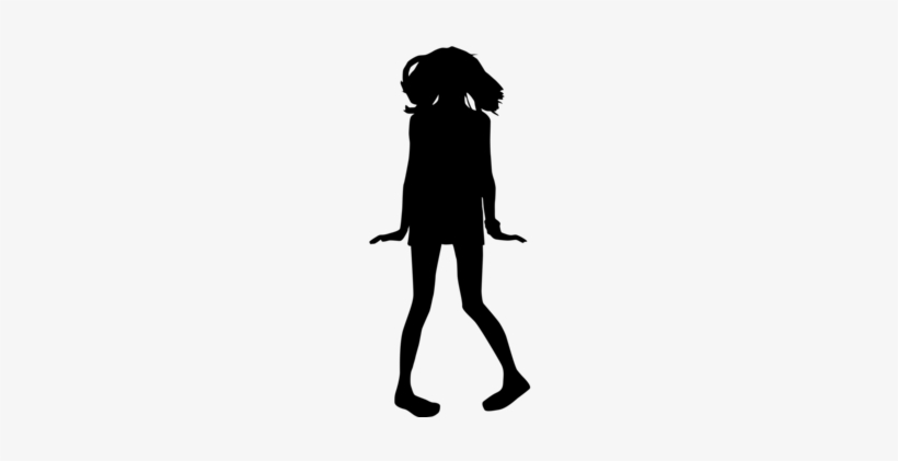 Silhouette Woman Female Shadow Girl - Girl Silhouette Transparent Background, transparent png #1276617