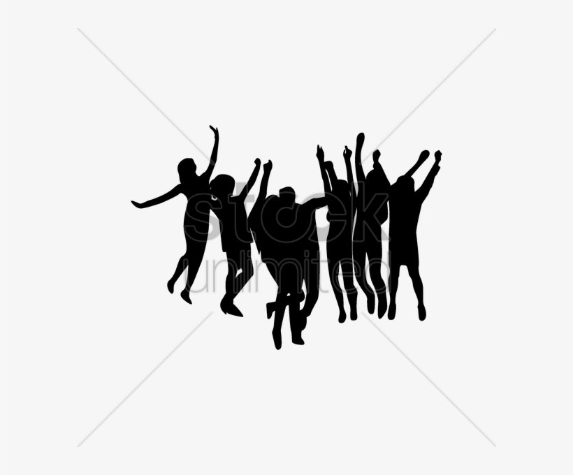Crowd Silhouette At Getdrawings - Women With Hands Up Silhouette Transparent, transparent png #1276858