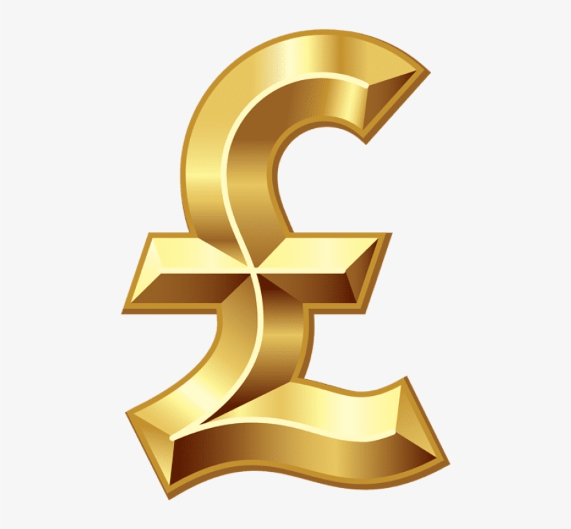 British Pound Sign Png Clip Art - Pound Sterling Gold Png, transparent png #1277256