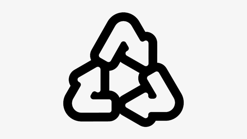 Arrows Recycling Triangle Outline Vector - Icon, transparent png #1277715