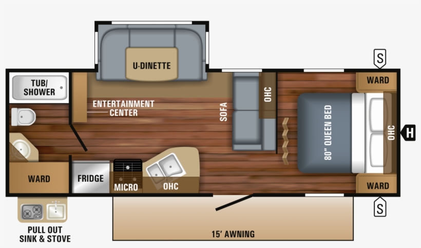 Interior Color - Tumbleweed - 2018 Jayco Jay Flight 28bhs, transparent png #1277785