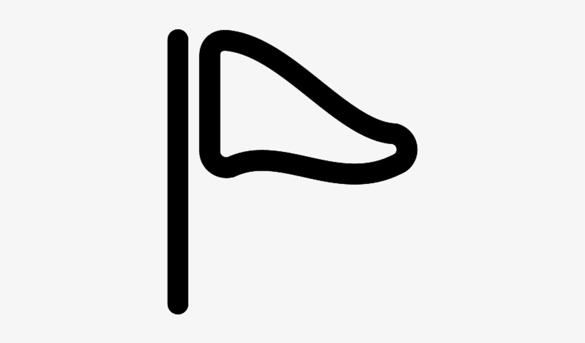 Flag Triangle Outline Vector - Flag Outline, transparent png #1277872