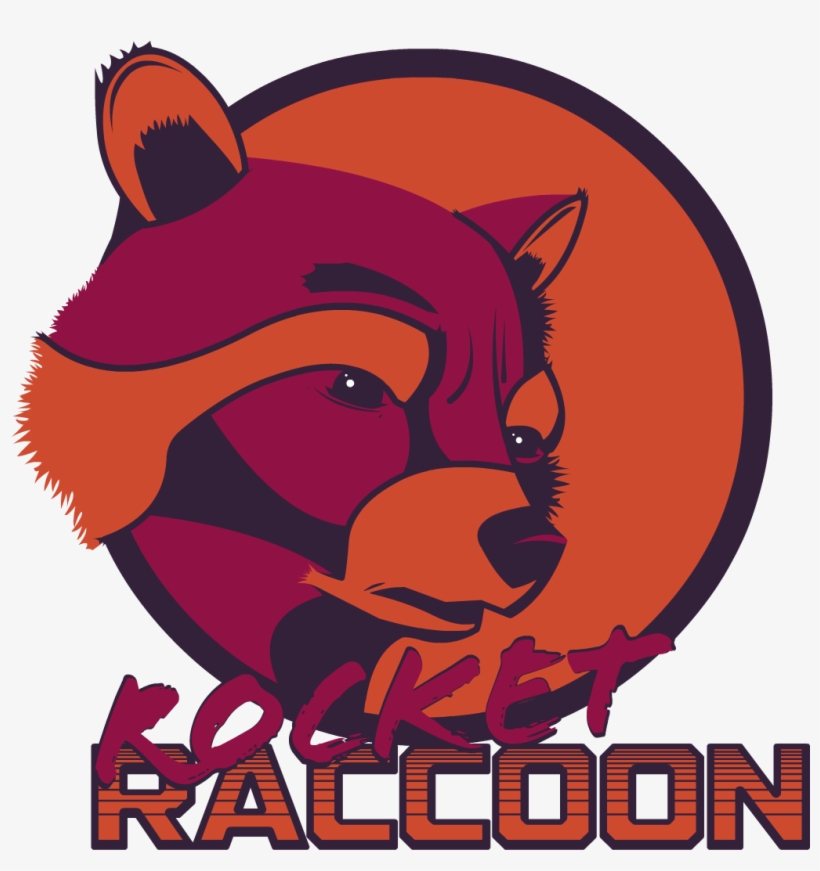 A Drawing Of Rocket Raccoon From Guardians Of The Galaxy - Drawing, transparent png #1278044