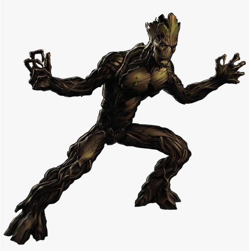 Guardian Groot Portrait Art - Guardians Of The Galaxy Groot Render, transparent png #1278068
