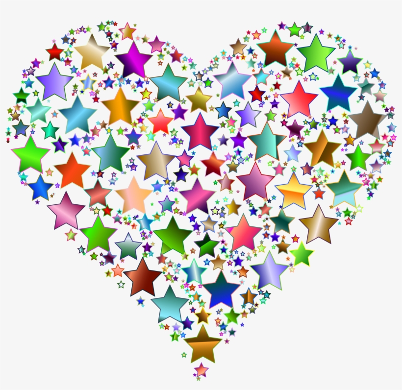 This Free Icons Png Design Of Colorful Heart Stars, transparent png #1278365