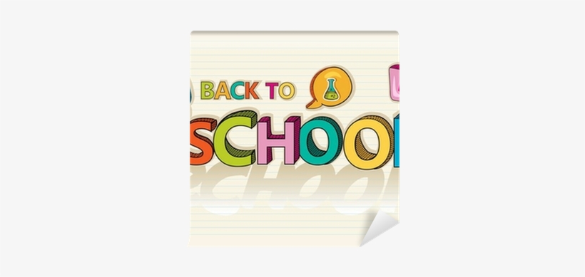 Back To School Social Colorful Education Icon Background - Back To School In Writing Cartoon, transparent png #1278454