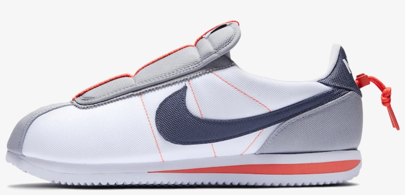 Cortez Kenny Iv X Kendrick Lamar White / Blue / Grey - Nike X Kendrick Lamar Mens Cortez Basic Slip, transparent png #1279152
