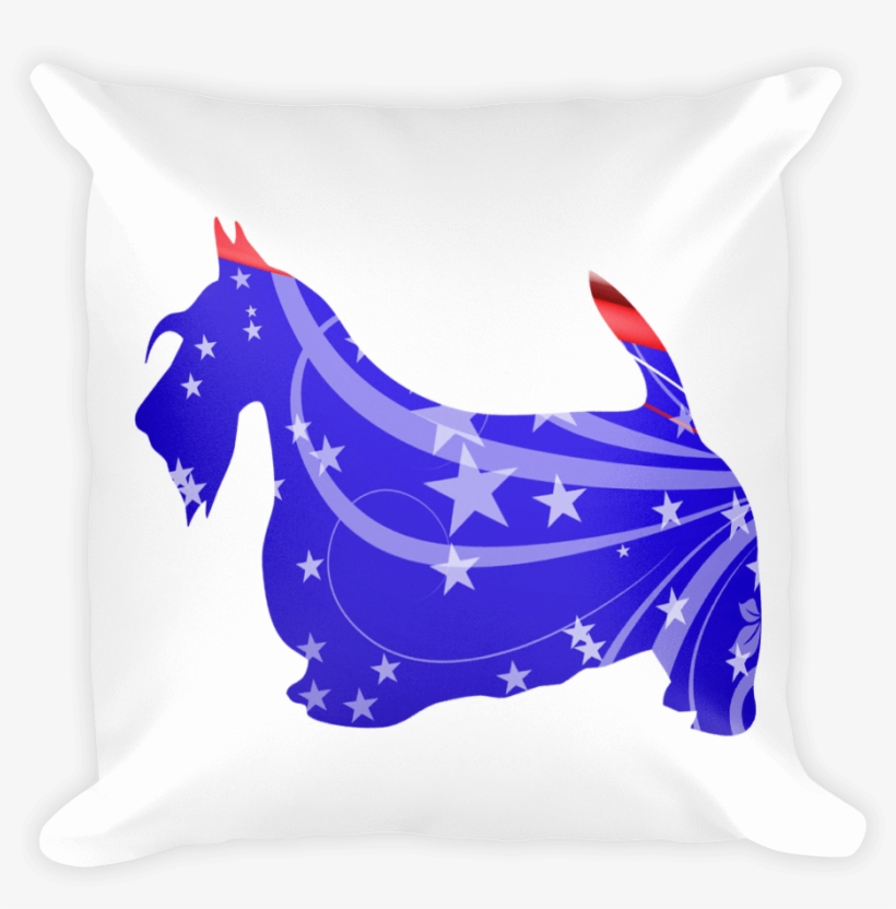 Scottish Terrier Patriotic Shape Decorative Pillow - Cushion, transparent png #1279193