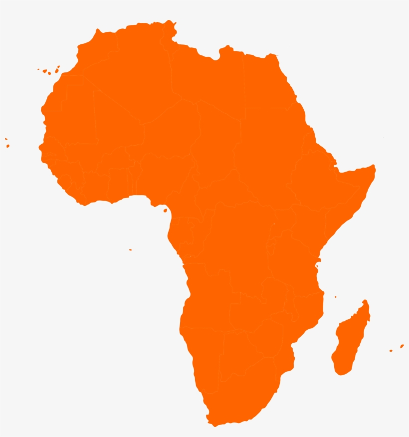 Open Clipart Vectors - Africa Map Orange, transparent png #1279359