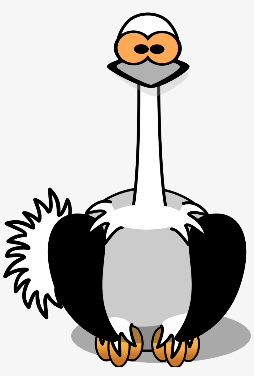 Clipart - Cartoon Ostrich Rectangle Magnet, transparent png #1279377