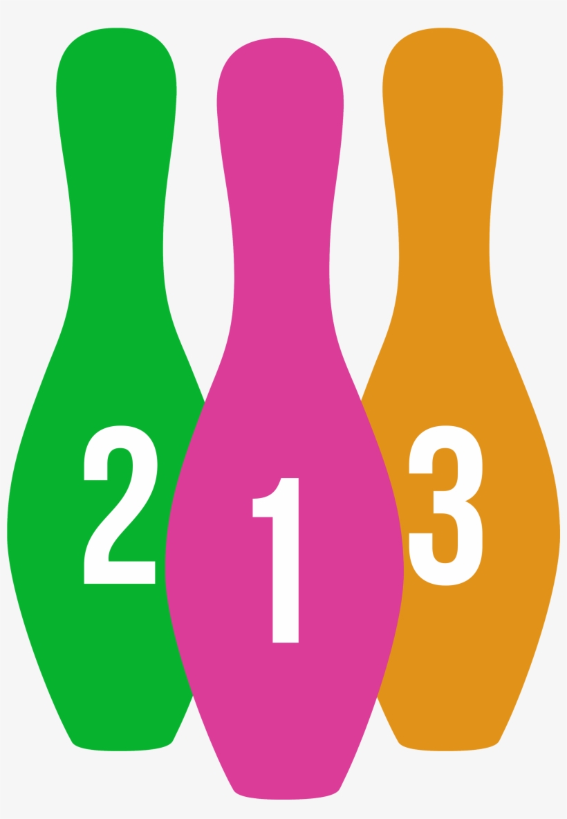 Bowling Clipart Senior - Colored Pin Bowling Png, transparent png #1279417