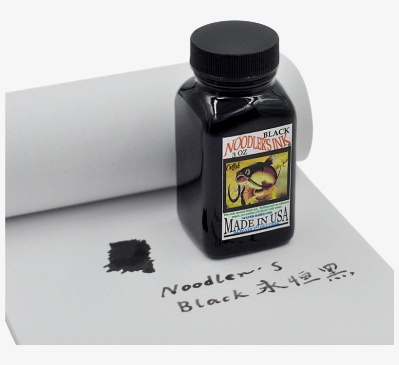 Noodler'sink Squid Ink Eternal Black Squid Black Anti-staining - Noodler's Ink Fountain Pen Bottled Ink, 3oz, Black, transparent png #1279840