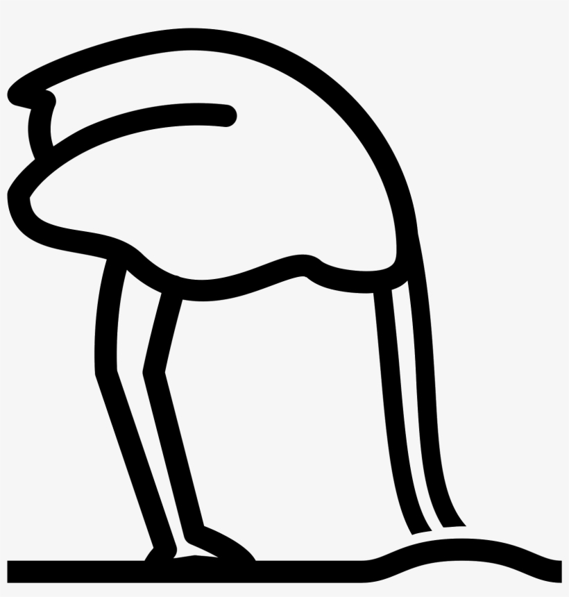 Ostrich Head In Sand Icon - Common Ostrich, transparent png #1279918