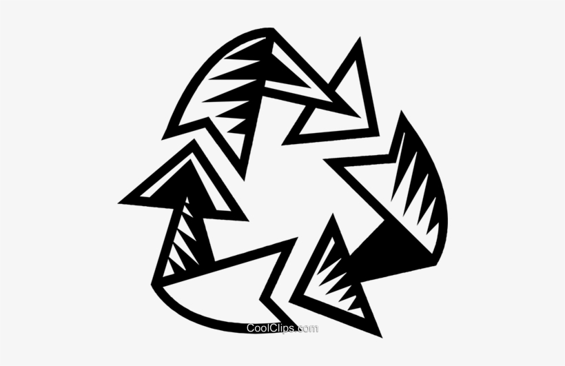 Recycle Symbol Royalty Free Vector Clip Art Illustration - Illustration, transparent png #1280662
