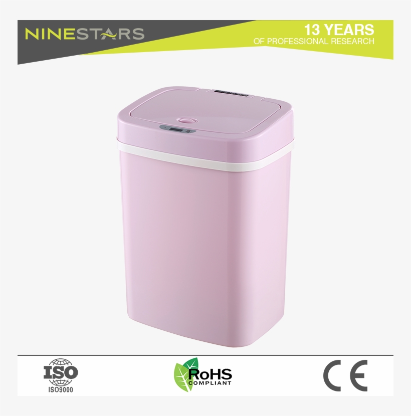 Ninestars 12l Plastic Pink Baby Use Sensor Trash Can - Ymzm Dimmable Vintage Edison Led Bulb, 8w St64 Antique, transparent png #1280980