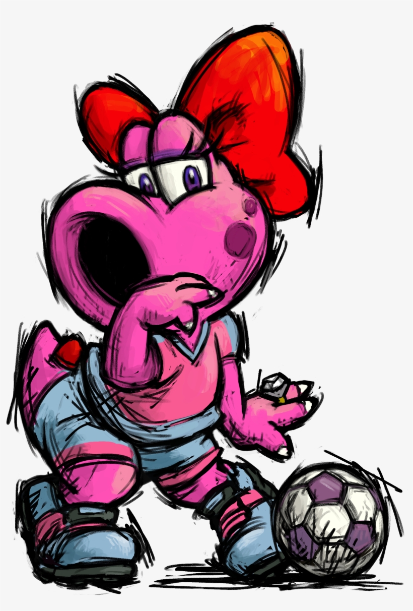 Mario Strikers Charged - Mario Strikers Charged Birdo, transparent png #1281333