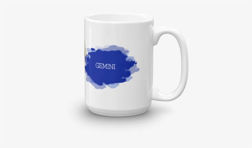 Gemini Watercolor Skies Ceramic Mug - Pink Fri-yay Mug - 15oz, transparent png #1281468