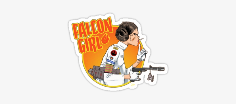 Sticker 'falcon Girl' By James Hance - Tank Girl Leia, transparent png #1281671