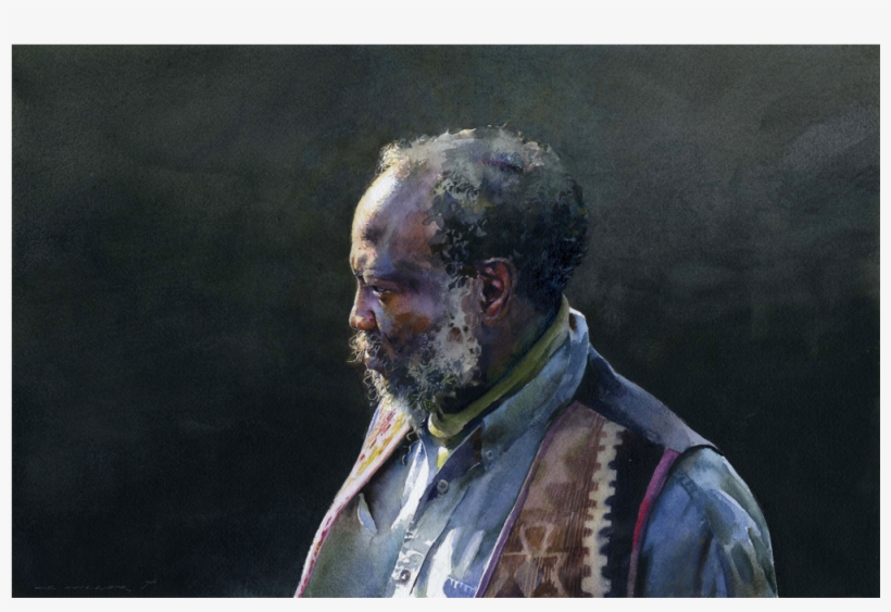 Stan Miller Profile Of Charles 20 X 28 Inches Watercolor, - Watercolor Painting, transparent png #1281721