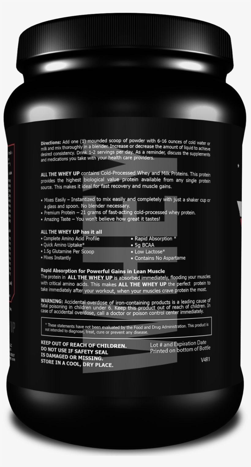 All The Whey Up Chocolate Protein - Bodybuilding Supplement, transparent png #1281773