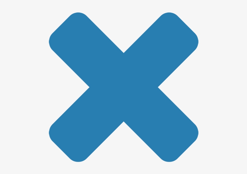 Close-x - Blue Cancel Icon, transparent png #1281797