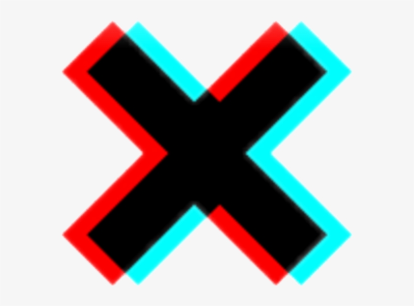X Tumblr Tumblrgirl Black Red Blue Cool Awesome Neon - X Tumblr Png, transparent png #1282129
