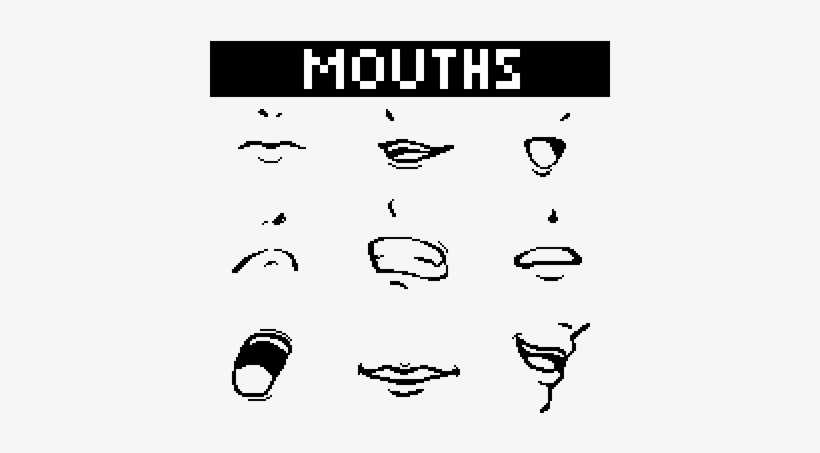 Angry Mouth Drawing At Getdrawings - Pixel Art Mouth, transparent png #1282732