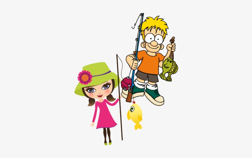 Kids-fishing - Kids Fishing Png, transparent png #1282818