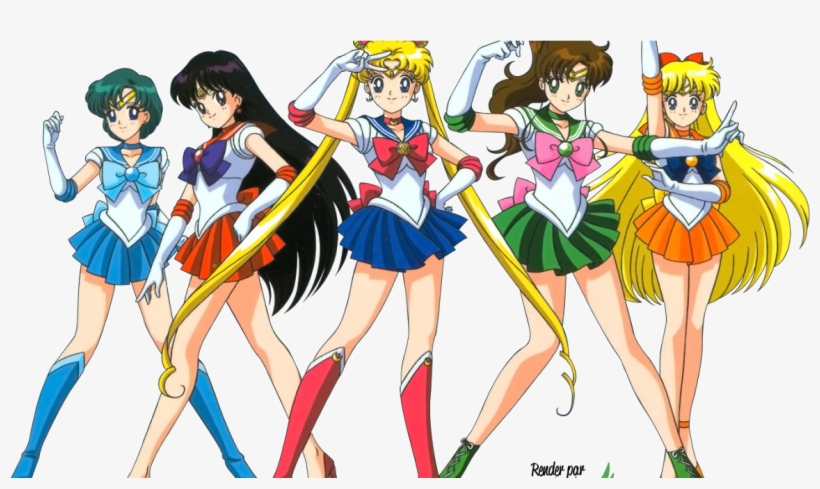 Cause We're All A Little Ba - Sailor Moon And Scouts, transparent png #1283057