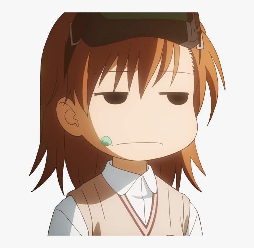 50 Years Of Anime&quot - Certain Magical Index Misaka Face, transparent png #1283327
