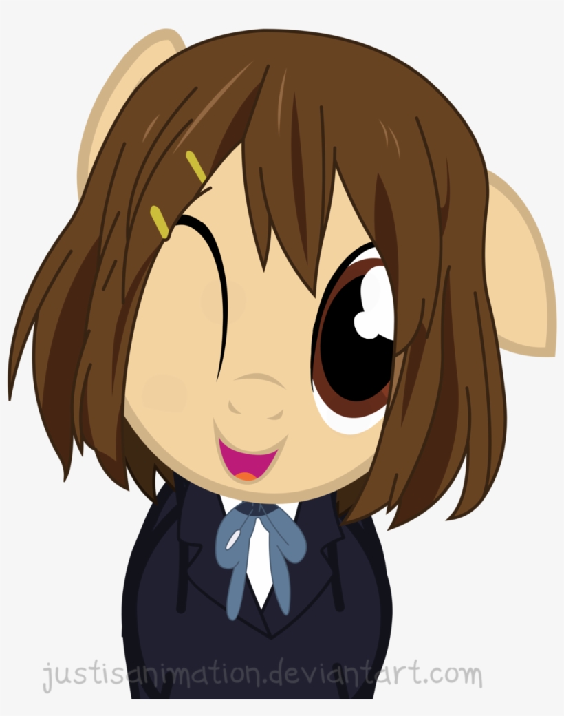 Justisanimation, Crossover, Hirasawa Yui, K-on, Safe, - K On In Mlp, transparent png #1283407