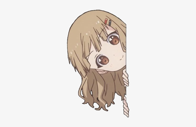 154 Kb Png - Transparent Anime Girl Peeking, transparent png #1283430