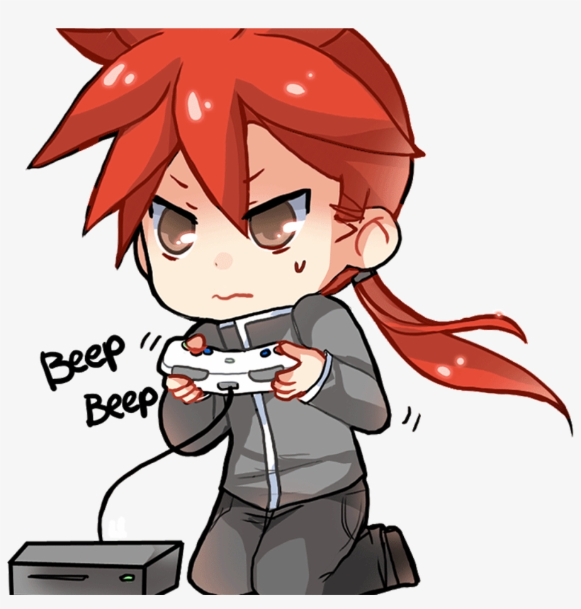 Video Games - Anime Character Playing Video Games, transparent png #1283433
