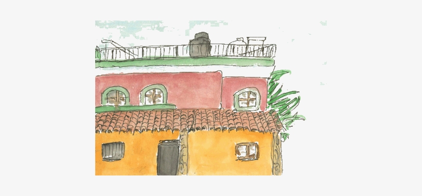 Neighboring Homes - Painting, transparent png #1283638