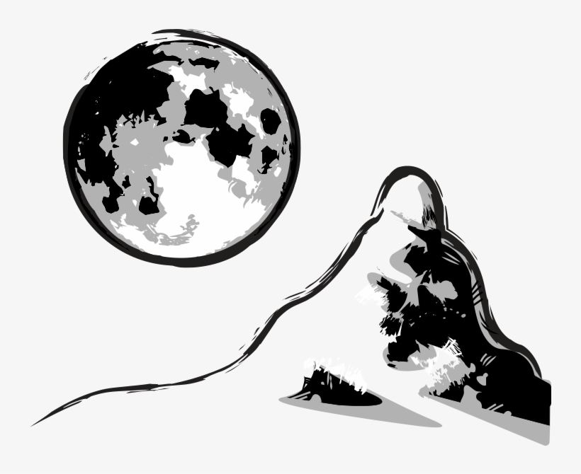 Novelty Moon Mountain Icon - Illustration, transparent png #1283971