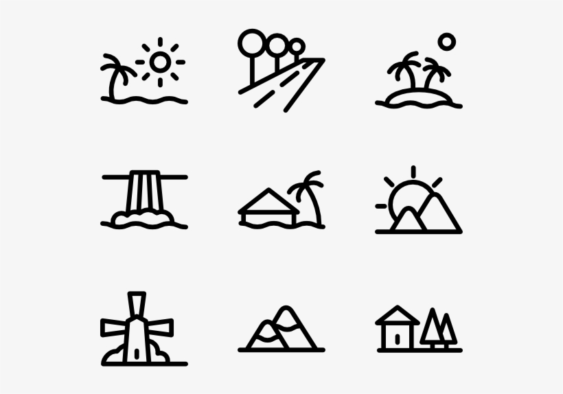 Banner Transparent Download Mountain Icons Free Landscapes - Island Icon, transparent png #1284024